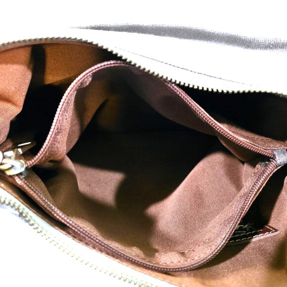 Vintage La Poet Waxed Canvas Crossbody Travel Bag Leather Accents & Weatherproof - Picture 13 of 13